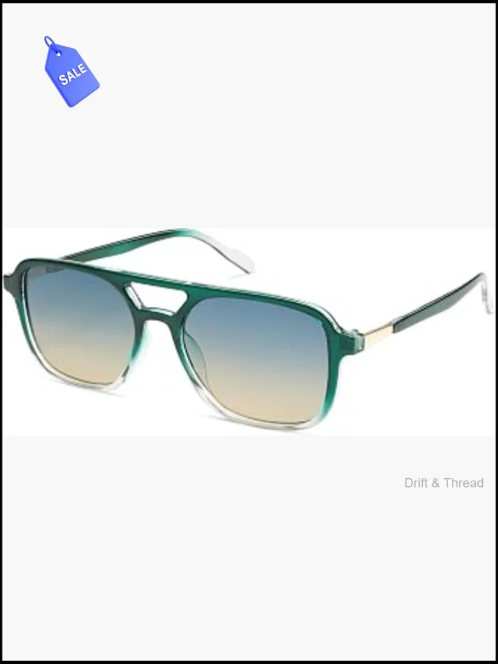 Retro Aviator Sunglasses UV400 Protection Unisex Classic Rectangle Shades